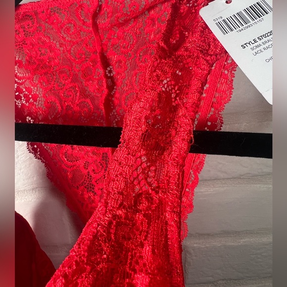 NWT Soma Bralette Lace Racerback Pullover Wireless XXL Cherry Red #0386 - Picture 5 of 10